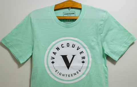 V logo- Mint Tee
