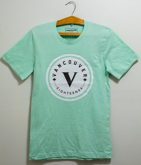 V logo- Mint Tee