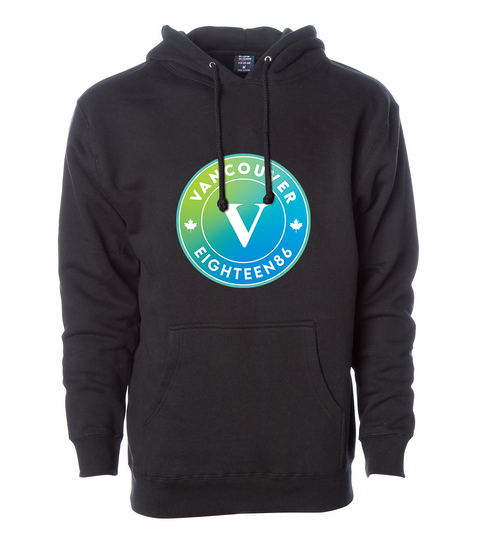 V logo- Black Hoodie
