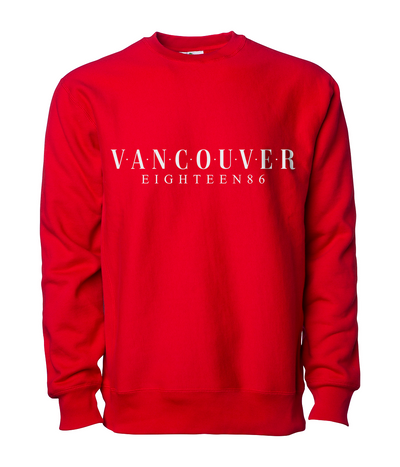 Classic Vancouver Crewneck- Red